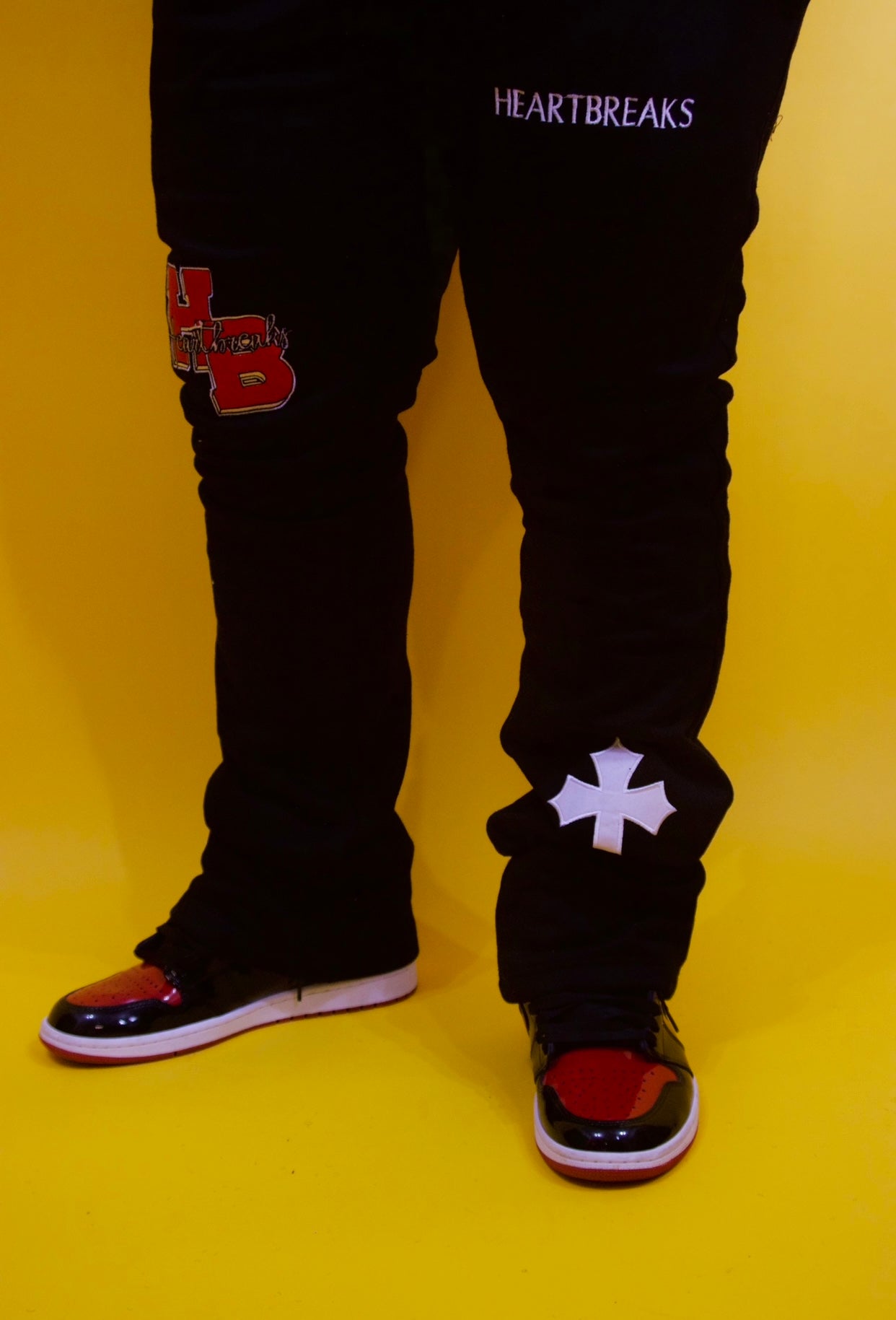 NMHB (Black) Stacked Sweatpants